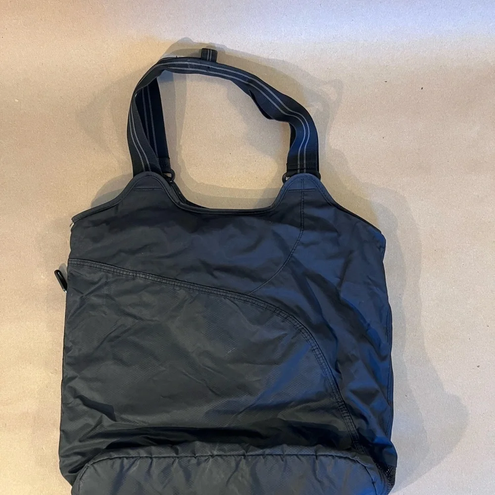 Nike Vintage Y2K Black Swoosh Nylon Double Handle Shoulder  Bag Street style